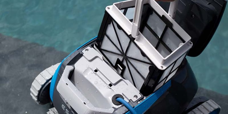 Dolphin Escape MaxBin lifted out at the pool edge