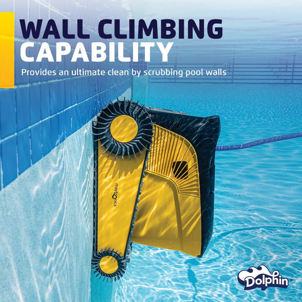 Dolphin Wave 90i climbing a pool wall